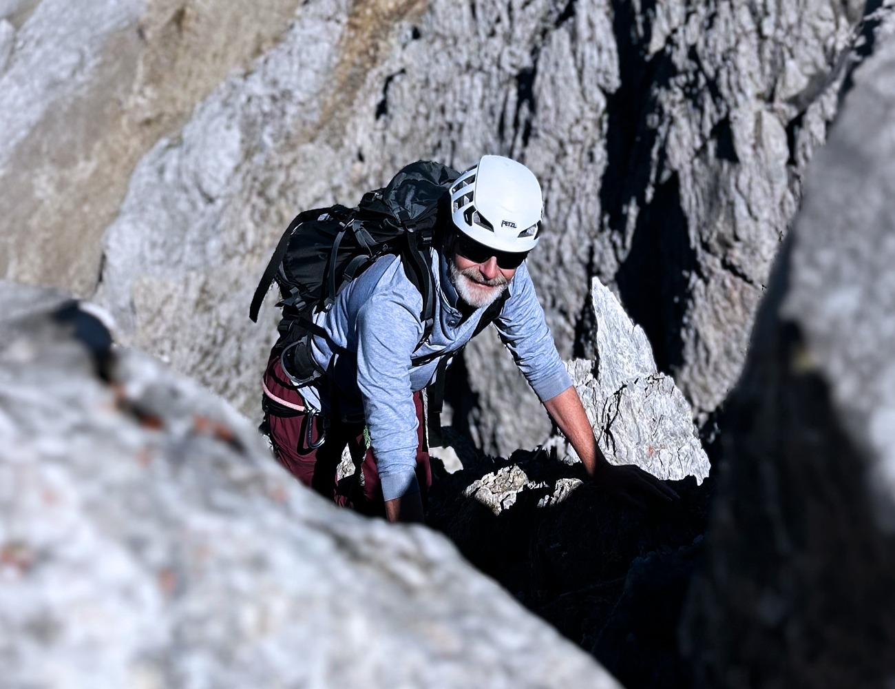 Adrian K. Müller climbing in the Swiss Alps